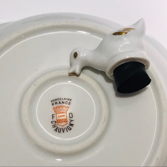 FD Chauvigny 1950s Porcelain Baby Warming Dish - Picture 7 of 10